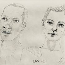 Mein Abschlussprojekt für den Kurs: Skizzenbuch für Porträts: Erkunde das menschliche Gesicht. Sketching, Drawing, Portrait Drawing, Artistic Drawing, and Sketchbook project by Christian Gutknecht - 07.25.2023