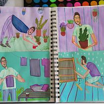Mon projet du cours : Création de personnages à partir de dessins d’observation. Un proyecto de Ilustración tradicional, Diseño de personajes, Dibujo y Sketchbook de Cris K - 25.07.2023