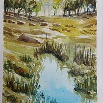 My project for course: Natural Landscapes in Watercolor. Un progetto di Belle arti, Pittura e Pittura ad acquerello di dr_mike_clark - 23.07.2023