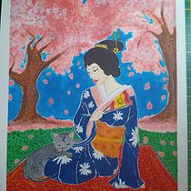 Il mio progetto del corso: Introduzione al guazzo: viaggio cromatico in Giappone. Ilustração tradicional, Artes plásticas, Pintura, e Pintura guache projeto de Silvia Scherma - 25.07.2023