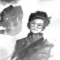 Meu projeto do curso: Pintura artística com tinta nanquim. Traditional illustration, Fine Arts, Painting, Pencil Drawing, Portrait Drawing, Artistic Drawing & Ink Illustration project by celsodsx2 - 07.26.2023