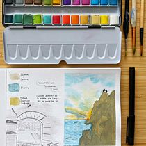 Ferie. Watercolor Painting, and Sketchbook project by NNVO - 07.26.2023