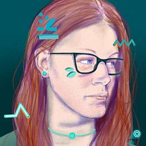 My project for course: Creative Portrait Illustration with Procreate. Ilustração tradicional, Desenho, Ilustração digital, Desenho de retrato, Desenho digital, e Pintura digital projeto de Michaela Petříková - 26.07.2023