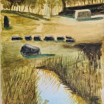 Mi proyecto del curso: Paisajes naturales en acuarela. Un progetto di Belle arti, Pittura e Pittura ad acquerello di Daniel Bravo Reyes - 25.07.2023
