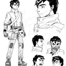 Mi proyecto del curso: El arte del manga: dibuja personajes únicos / Personaje: Jack Stephens. Un proyecto de Diseño de personajes, Dibujo a lápiz, Dibujo, Ilustración con tinta y Manga de Felipe Miranda Sanhueza - 12.07.2023