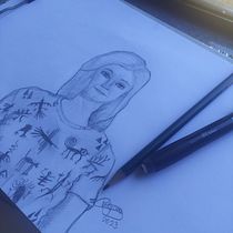 Meu projeto do curso: Explore o rosto humano. Sketching, Drawing, Portrait Drawing, Artistic Drawing, and Sketchbook project by Pollyana Guimarães - 07.26.2023
