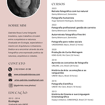 Meu projeto do curso: Fotografia profissional: gestão de carreira para freelance. Projekt z dziedziny Fotografia, Doradztwo kreat, wne i Zarządzanie projektowaniem użytkownika Gabriela Rosa - 27.07.2023