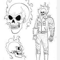 Ghost Rider . Ilustração tradicional, Comic, Desenho a lápis, e Desenho projeto de Nico Benitez - 28.07.2023