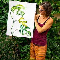 My project for course: Botanical Watercolor for Patterns. Projekt z dziedziny Trad, c, jna ilustracja, Pattern design, Malowanie akwarelą, R i sunek botaniczn użytkownika Zuzana Zachová - 28.07.2023