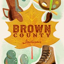 Brown County Indiana. Projekt z dziedziny Ilustracja c, frowa, Trad, c i jna ilustracja użytkownika Robotor - 28.07.2023
