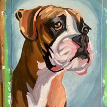 Mi proyecto del curso: Retrato realista de mascotas con pintura al óleo. Artes plásticas, Pintura, Pintura a óleo e Ilustração naturalista projeto de Jose David Pita - 28.07.2023