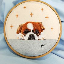 My project for course: Lively Pet Portraits: Fur Embroidery Techniques. Arts, Crafts, Embroider, and Textile Design project by Naara De Almeida - 07.28.2023