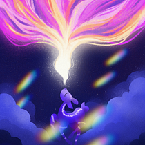 Hopeful Wonders - My final project for the art course: Fantasy Illustrations with Procreate. Traditional illustration, Digital Illustration, and Digital Drawing project by imalefty - 07.29.2023