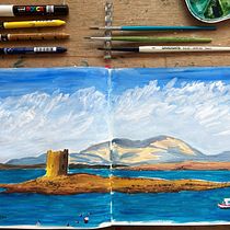 Mi proyecto del curso: Ilustración de un cuaderno de viajes con gouache. Un progetto di Pittura, Disegno, Sketchbook e Pittura gouache di Tamara - 29.07.2023