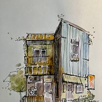 My project for course: Expressive Architectural Sketching with Colored Markers. Sketching, Drawing, Architectural Illustration, Sketchbook & Ink Illustration project by davejens - 07.29.2023