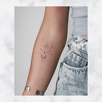 Mi proyecto del curso de Canva: Tattoo Artist - Anna Cubiró. Un progetto di Br, ing, Br, identit, Graphic design, Web design e Design per i social network di camilaq2012 - 15.07.2023