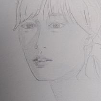 Meu projeto do curso: Caderno de retratos: explore o rosto humano. Sketching, Portrait Drawing, Artistic Drawing, and Sketchbook project by Flávia Dos Santos - 07.29.2023