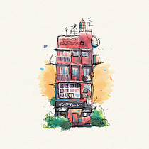 My project for course: Expressive Architectural Sketching with Colored Markers. Sketching, Drawing, Architectural Illustration, Sketchbook & Ink Illustration project by linchenhsin - 08.02.2023