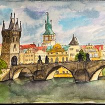 Mein Abschlussprojekt für den Kurs: Reiseskizzen in Aquarell: Fange deine Umgebung ein. Traditional illustration, Painting, Sketching, Drawing, Watercolor Painting, Architectural Illustration, and Sketchbook project by nicole_fasold - 07.30.2023