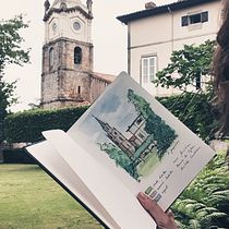 Mi proyecto del curso: Cuaderno de viaje en acuarela. Traditional illustration, Watercolor Painting, Architectural Illustration, and Sketchbook project by Cristina De Pedroso Moro - 07.31.2023