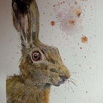 Mon projet du cours : Portraits expressifs d'animaux à l'aquarelle. Un proyecto de Pintura a la acuarela de vero_herion - 11.07.2023