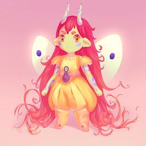 My project for course: Fantasy Character Design in Procreate. Projekt z dziedziny Trad, c, jna ilustracja, Projektowanie postaci, Ilustracja c, frowa, R, sunek c, frow, Malarstwo c i frowe użytkownika oooberemok - 01.07.2023