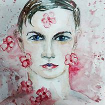 Meu projeto do curso:  Retratos expressivos em aquarela. Un progetto di Illustrazione tradizionale, Belle arti, Pittura, Pittura ad acquerello e Disegno di ritratti di Tereza Leme - 31.07.2023