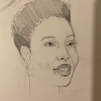 Mi proyecto del curso: Cuaderno de retratos a línea con grafito. Artes plásticas, Esboçado, Desenho, Desenho de retrato, e Sketchbook projeto de pl_falcongranados - 31.07.2023