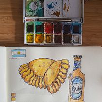 Meu projeto do curso: Caderno de viagem em aquarela. Traditional illustration, Watercolor Painting, Architectural Illustration, and Sketchbook project by alberto_mrjr - 08.01.2023