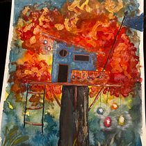 Mein Abschlussprojekt für den Kurs: Illustration von Fantasielandschaften mit Aquarell und Gouache. Un progetto di Belle arti, Pittura, Pittura ad acquerello, Illustrazione naturalistica e Pittura gouache di sa_stueve - 01.08.2023