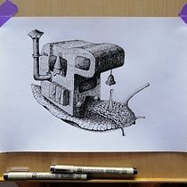 Mijn project van de cursus: Surrealistisch illustreren met viltstiften Ein Projekt aus dem Bereich Traditionelle Illustration, Bleistiftzeichnung, Zeichnung, Realistische Zeichnung, Artistische Zeichnung und Illustration mit Tinte von mhpwinkel - 02.08.2023