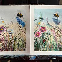 My project for course: Illustrating the Natural World with Watercolor and Charcoal. Traditional illustration, Painting, and Naturalistic Illustration project by Cathy - 07.31.2023