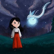 la sacerdotessa . Ilustração digital, Ilustração infantil, Pintura digital, e Álbum ilustrado projeto de Silvia Corrado - 02.08.2023