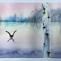 My project for course: Atmospheric Landscapes in Watercolor  Ein Projekt aus dem Bereich Bildende Künste, Malerei und Aquarellmalerei von Aartje Sheffield - 03.08.2023
