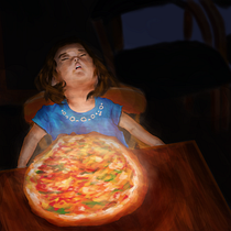 Sleeping: Ilustración digital cinematográfica con Photoshop. Traditional illustration, and Digital Illustration project by deredbook - 08.02.2023