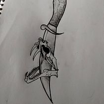 Il mio progetto del corso: Illustrazione di tatuaggi blackwork da zero. Un projet de Illustration traditionnelle, Dessin, Illustration numérique, Conception de tatouage , et Dessin numérique de valeriadm801 - 03.08.2023
