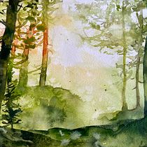 My project for course: Dreamy Watercolor Landscapes: Paint with Light. Un projet de Peinture , et Aquarelle de Ros - 03.08.2023