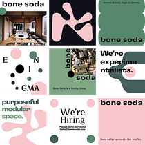 Bone Soda Instagram Project. Un projet de Design , Br, ing et identité, Design graphique, T, pographie, Création de logos, Design t , et pographique de Eylul Kesenler - 03.08.2023