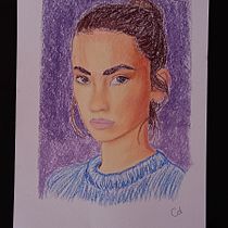 Mi proyecto del curso: Dibujo de retratos expresivos con tizas pastel. Un projet de Illustration traditionnelle, Beaux Arts, Dessin, Dessin de portrait , et Dessin artistique de cora_frigula - 03.08.2023
