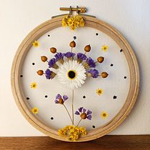 Mon projet du cours : Broderie sur tulle avec des fleurs et des plantes naturelles . Bordado, DIY, Design floral e vegetal, e Design têxtil projeto de estelleinbloom - 03.08.2023