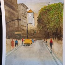 Mi proyecto del curso: Paisajes urbanos en acuarela Ein Projekt aus dem Bereich Bildende Künste, Aquarellmalerei und Architektonische Illustration von elidaporcelana - 04.08.2023