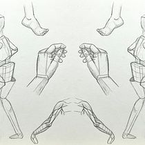 Meu projeto do curso: Desenho anatômico para principiantes Ein Projekt aus dem Bereich Bildende Künste, Skizzenentwurf, Bleistiftzeichnung, Zeichnung, Realistische Zeichnung und Anatomische Zeichnung von Fernanda Sales Costa - 04.08.2023