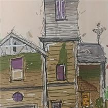 My project for course: Expressive Architectural Sketching with Colored Markers. Sketching, Drawing, Architectural Illustration, Sketchbook & Ink Illustration project by Hamed Farag - 08.05.2023