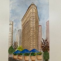 My project for course: Architectural Sketching with Watercolor and Ink. Sketching, Drawing, Watercolor Painting, Architectural Illustration, Sketchbook & Ink Illustration project by Janet gershengorn - 08.05.2023