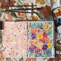 My project for course : Creation of Color Palettes with Watercolor. Un progetto di Illustrazione tradizionale, Belle arti, Pittura, Pittura ad acquerello e Teoria del colore di alicecarollinwonderland - 05.08.2023
