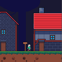 Mi proyecto del curso: Creación de escenarios pixel art para videojuegos. Un progetto di Animazione 2D, Animazione 3D, Videogiochi, Pixel art, Progettazione di videogiochi e Sviluppo di videogiochi di Kevin Correas - 04.08.2023