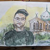 Mein Abschlussprojekt für den Kurs: Aquarellsketching: Drück deine Ideen aus. Sketchbook projeto de sonja - 06.08.2023