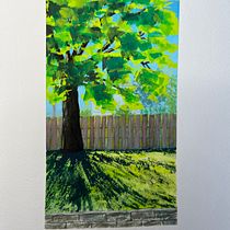 My project for course: Landscape Painting with Gouache for Beginners. Fine Arts, Painting, Naturalistic Illustration, and Gouache Painting project by Sophy - 08.06.2023