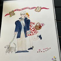 Mon projet du cours : Illustration ludique avec aquarelle et crayons de couleur. Ilustração tradicional, Pintura, Pintura em aquarela, Desenho de retrato, e Desenho com lápis de cor projeto de Christina Malinjod - 05.08.2023