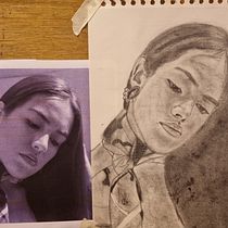 Mi proyecto del curso: Introducción al dibujo de retrato. Projekt z dziedziny Trad, c, jna ilustracja,  Sztuki piękne, R, sunek ołówkiem,  R, sunek, Portret,  R, sunek art, st, czn, R i sunek anatomiczn użytkownika Rocío Vega de la Vega - 07.08.2023